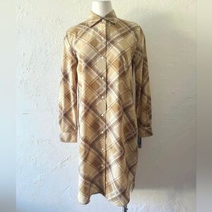 Ralph Lauren Silky Plaid Shirt Dress